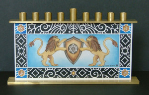 Lions of Judah Chanukah Menorah