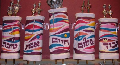 Woven Torah Mantles